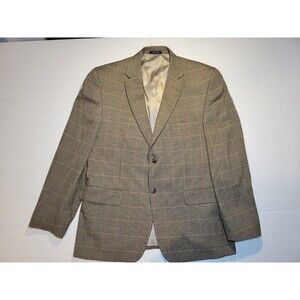 Vintage Club Room Macy's‎ 42S Mens Houndstooth Windowpane 2 Button Blazer Coat